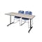 Kobe Rectangle Mobile table, 72" W, 72" H, Laminate Top, Maple MKTRCT7224PL44BE - alternate 1